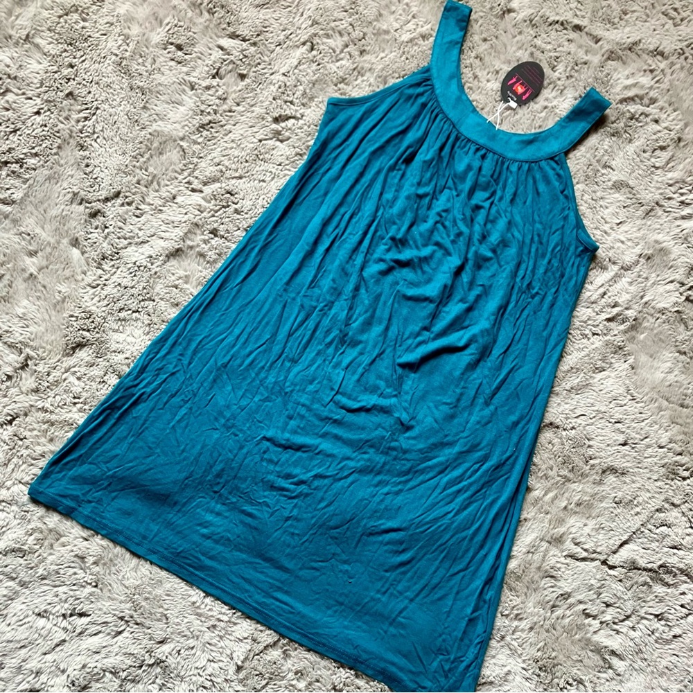 NWT Bluetime women’s teal swing dress size small loose fitting and comfortable
